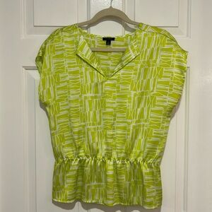 Ann Taylor short sleeve blouse with peplum